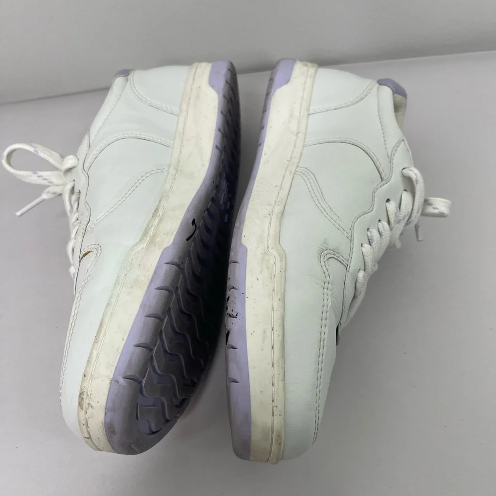 Madewell Court Low Top Sneakers Lilac Trim Coated Leather Sz W9.5 M8 EUC - Picture 3 of 7